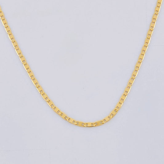 Cadena Plana 2.05g / 18 in / 1.4mm Oro Amarillo 18K
