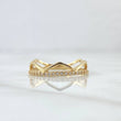 Tiara Ring in Triangle 1.8gr / T6 3/4 / White Zircons 18K Yellow Gold