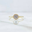 Anillo Solitario Atalaya Circular 1.55gr / T7 1/4 / Oro Amarillo 18K