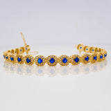 Halo Tennis Bracelet 13.3g / 7 in / 5.98mm 18K Yellow Gold