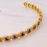 Halo Tennis Bracelet 13.3g / 7 in / 5.98mm 18K Yellow Gold