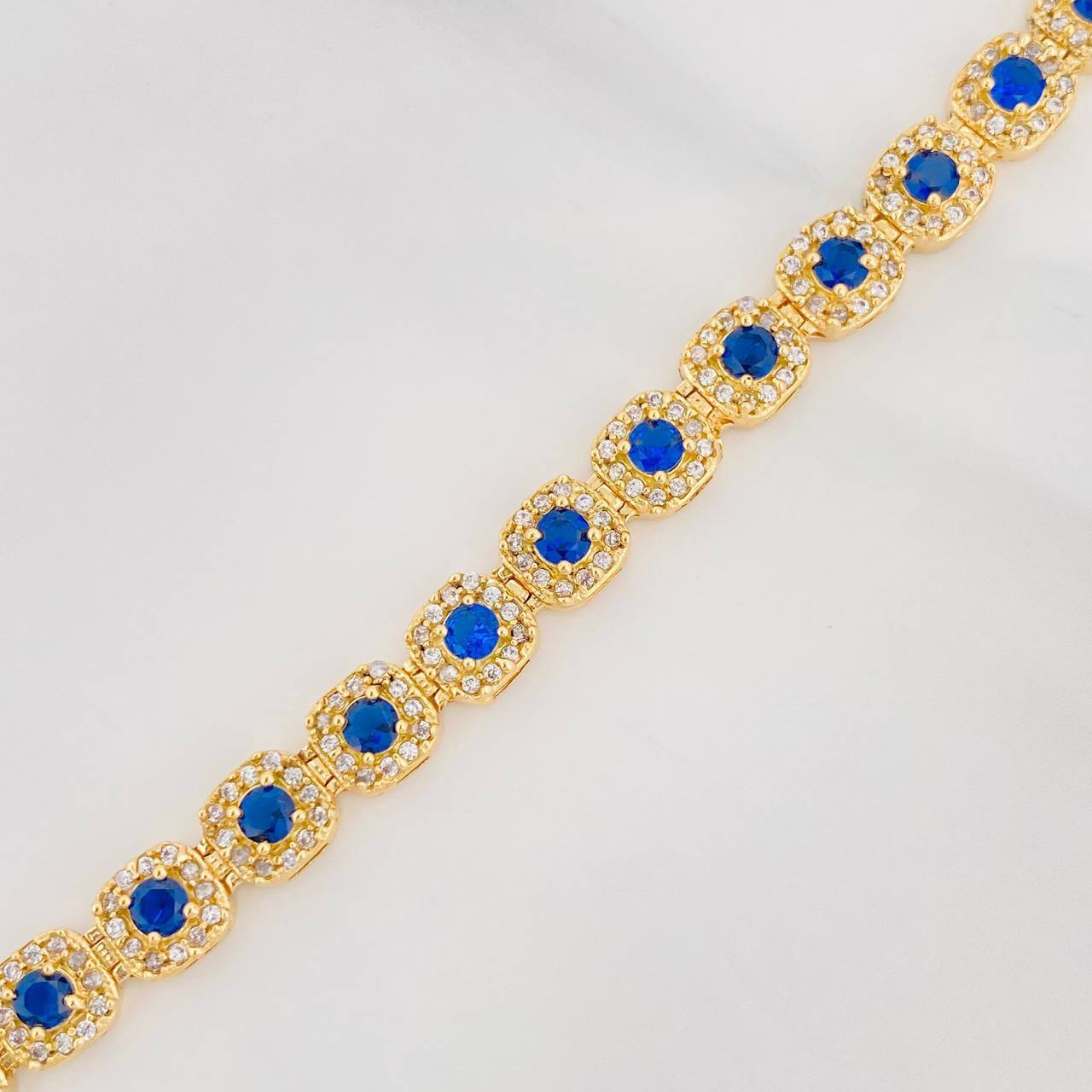 Halo Tennis Bracelet 13.3g / 7 in / 5.98mm 18K Yellow Gold