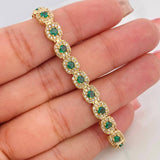 Bracelet Halo Tennis 12.95g / 7 in / 6.07mm Yellow Gold 18K