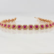 Halo Tennis Bracelet 12.95g / 7 3/4 in / 6.18mm Rose Gold 18K