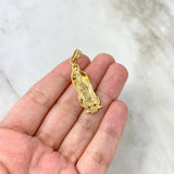 Pendant Virgin Guadalupe 5.3gr / 4cm / White Zircons Yellow Gold ©