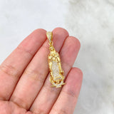 Pendant Virgin Guadalupe 5.3gr / 4cm / White Zircons Yellow Gold ©