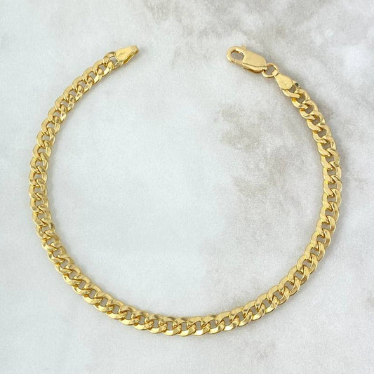 Pulso Cubano 5.1gr / 7 3/4 in / 4.75mm Oro Amarillo +1 18K !