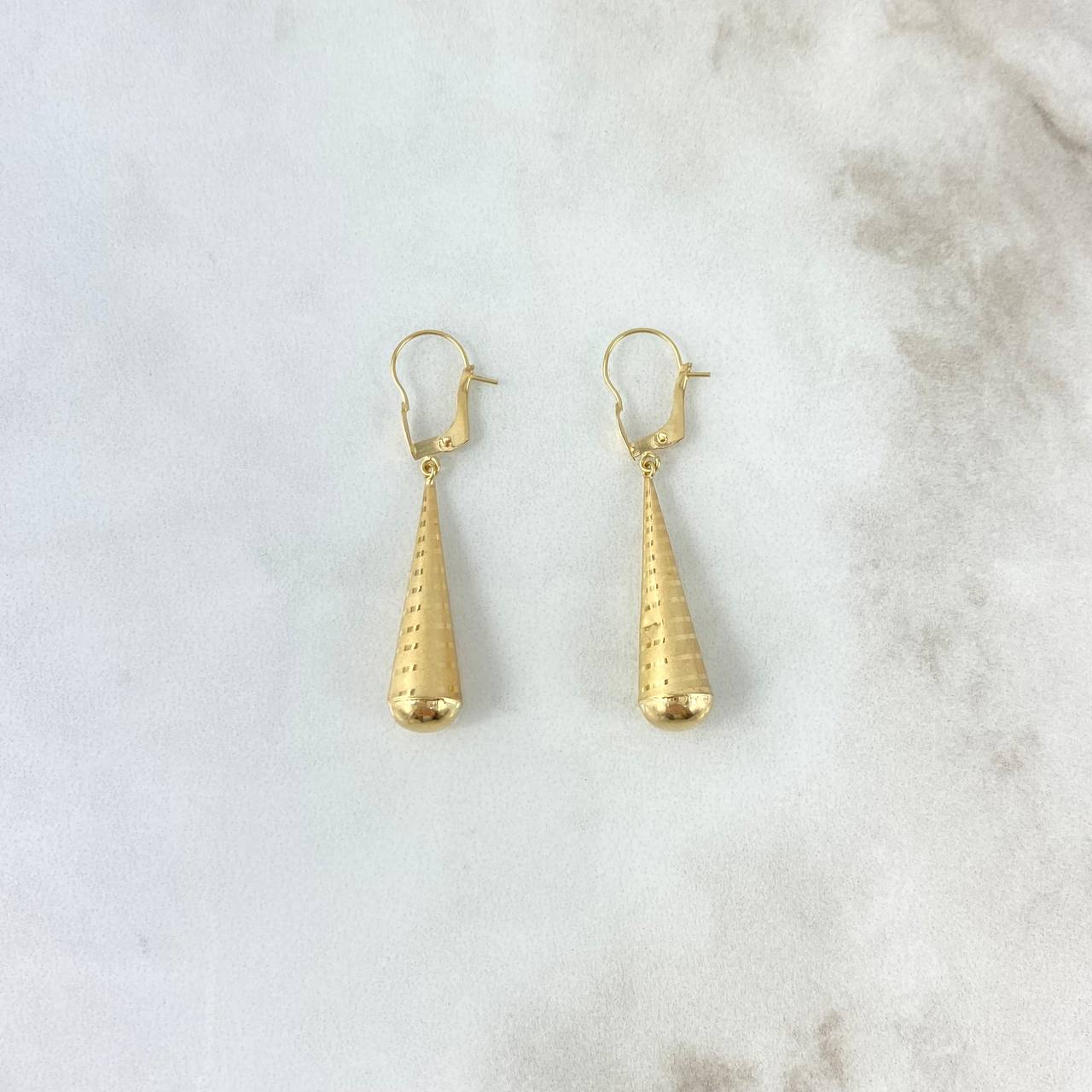 Candongas Lagrima 0.65gr / 2.5cm- Oro 18K