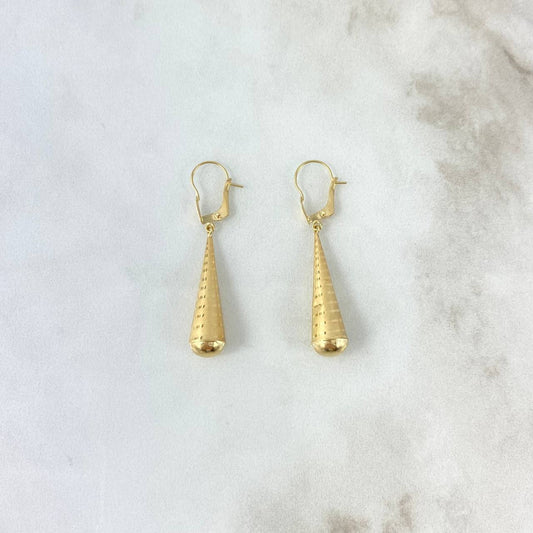 Candongas Lagrima 0.65gr / 2.5cm- Oro 18K