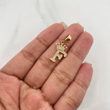 Dije Corona Letra F 1.55 g / 1 in Oro Amarillo 18K