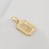 Dije Placa Bordeada 0.55 g / 3/4 in Oro Amarillo 18K
