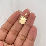 Dije Placa Bordeada 0.6 g / 3/4 in Oro Amarillo 18K