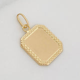 Pendant Bordered Plate 0.7 g / 1 in Yellow Gold 18K