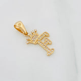 Dije Corona Letra F 1.55 g / 1 in Oro Amarillo 18K