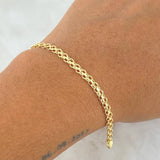 Pulso Cubano 2.3gr / 7 1/2 in / 3.2mm Oro Amarillo +1 18K