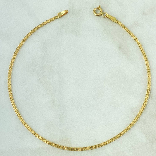 Pulso Cubano 2.35gr / 7 1/2 in / 3.2mm Oro Amarillo +1 18K