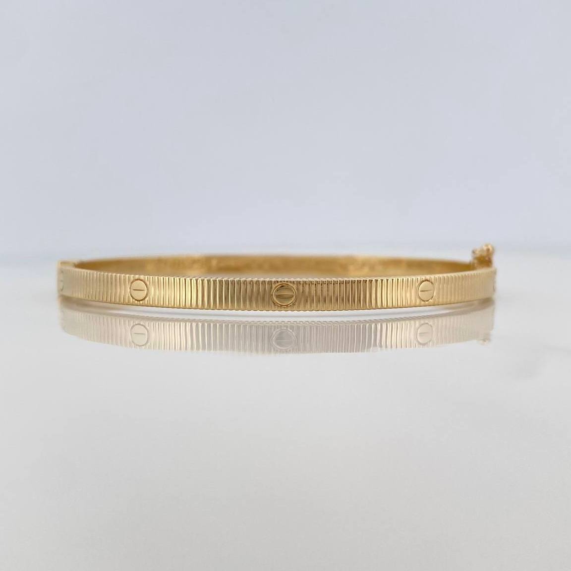 Bracelet Screw Hoop 6.8g / 6 3/4 in / 3.94mm Yellow Gold 18K