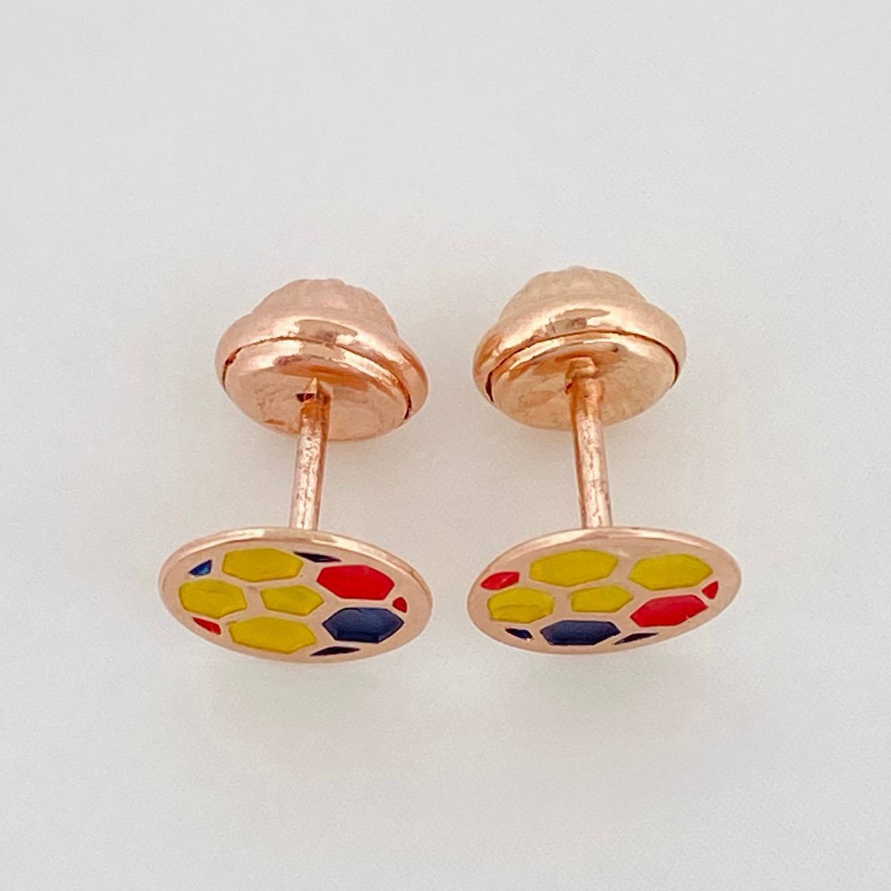 Topos Balón Tricolor 0.7 g / in / 6.8 mm Oro Rosa 18K