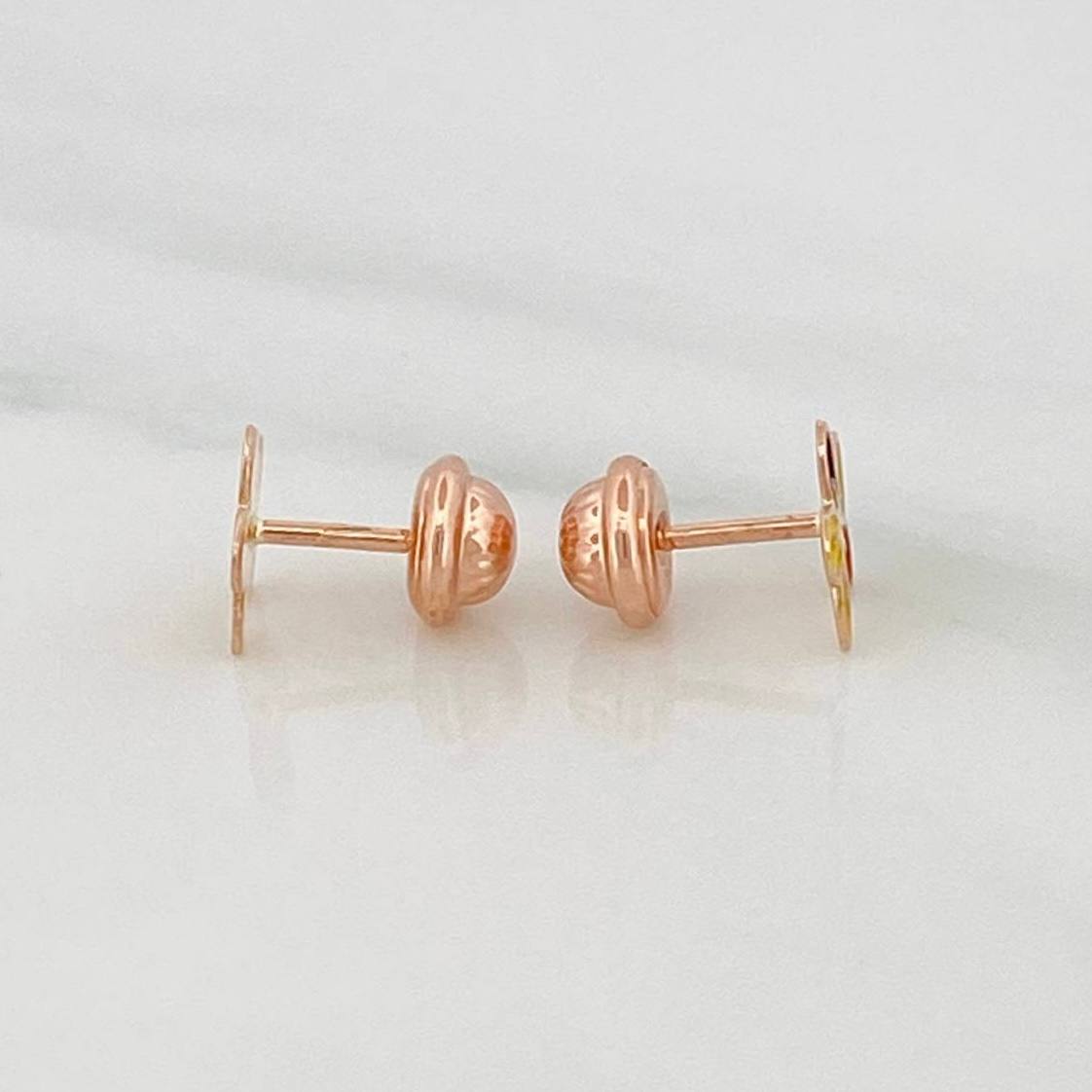 Topos Flor Tricolor 0.65 g / in / 7.4 mm Oro Rosa 18K