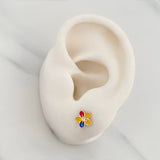 Topos Flor Tricolor 0.65 g / in / 7.4 mm Oro Rosa 18K