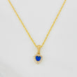 Set Cadena Lazo + Dije Halo Corazon / 1.8g / 18 in Oro Amarillo 18K