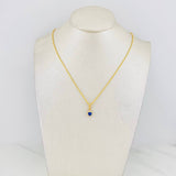 Set Cadena Lazo + Dije Halo Corazon / 1.8g / 18 in Oro Amarillo 18K