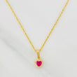 Set Cadena Lazo + Dije Halo Corazon / 1.9g / 20 in Oro Amarillo 18K
