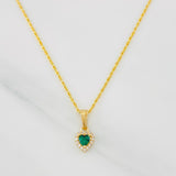 Set Cadena Lazo + Dije Halo Corazon / 1.9g / 20 in Oro Amarillo 18K