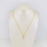 Set Cadena Lazo + Dije Halo Corazon / 1.85g / 18 in Oro Amarillo 18K