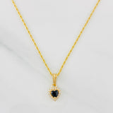 Set Cadena Lazo + Dije Halo Corazon / 1.85g / 18 in Oro Amarillo 18K