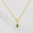 Rope Chain Set + Tear Drop Halo Pendant / 1.6g / 18 in Yellow Gold 18K