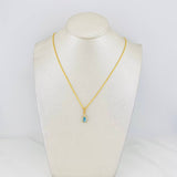 Rope Chain Set + Tear Drop Halo Pendant / 1.95g / 18 in Yellow Gold 18K