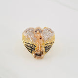 Anillo Arcángel San Miguel 12.3g / T10 3/4 Tres Oros 18K
