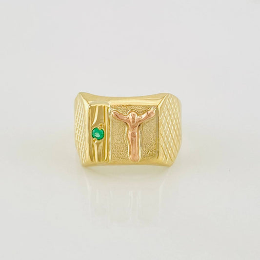 Christ Ring 1.9g / T3 1/4 Two Yellow Pink Gold 18K