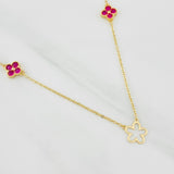 Cadena Aro Seguido Flor 4.65g / 20 in / 1.4mm Oro Amarillo 18K