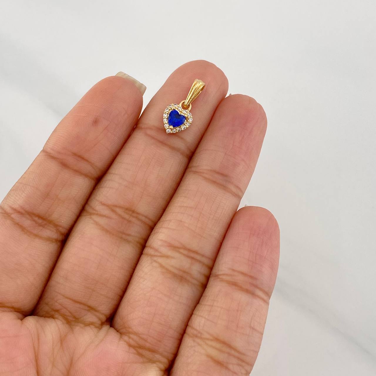 Dije Halo Corazón 0.85g / 1/2 in Oro Amarillo 18K