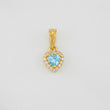 Dije Halo Corazón 0.85g / 1/2 in Oro Amarillo 18K