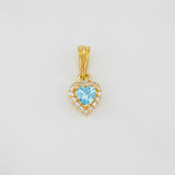 Dije Halo Corazón 0.85g / 1/2 in Oro Amarillo 18K