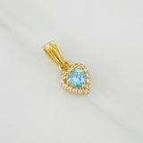 Dije Halo Corazón 0.85g / 1/2 in Oro Amarillo 18K