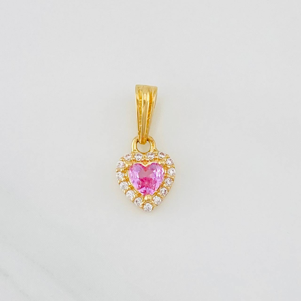 Dije Halo Corazón 0.85g / 1/2 in Oro Amarillo 18K