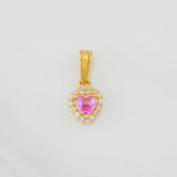 Dije Halo Corazón 0.85g / 1/2 in Oro Amarillo 18K