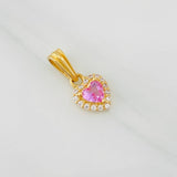 Dije Halo Corazón 0.85g / 1/2 in Oro Amarillo 18K