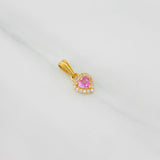 Dije Halo Corazón 0.85g / 1/2 in Oro Amarillo 18K