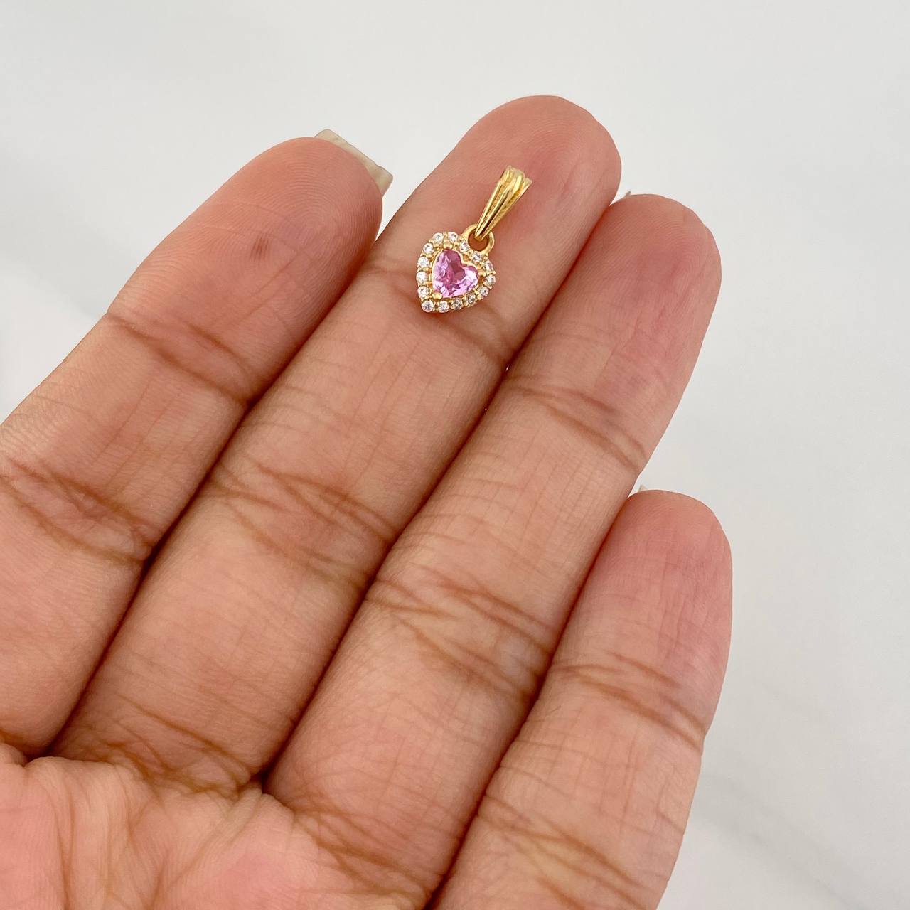 Dije Halo Corazón 0.85g / 1/2 in Oro Amarillo 18K