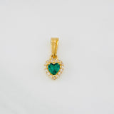 Dije Halo Corazón 0.85g / 1/2 in Oro Amarillo 18K