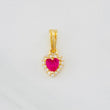 Dije Halo Corazón 0.85g / 1/2 in Oro Amarillo 18K