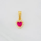 Dije Halo Corazón 0.85g / 1/2 in Oro Amarillo 18K
