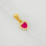 Dije Halo Corazón 0.85g / 1/2 in Oro Amarillo 18K