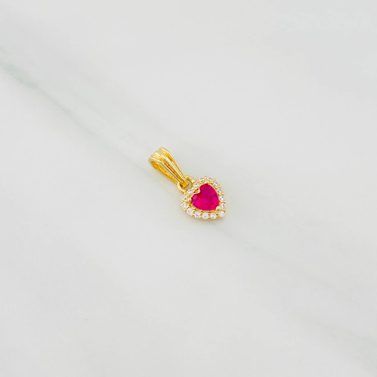 Dije Halo Corazón 0.85g / 1/2 in Oro Amarillo 18K