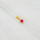 Dije Halo Corazón 0.85g / 1/2 in Oro Amarillo 18K